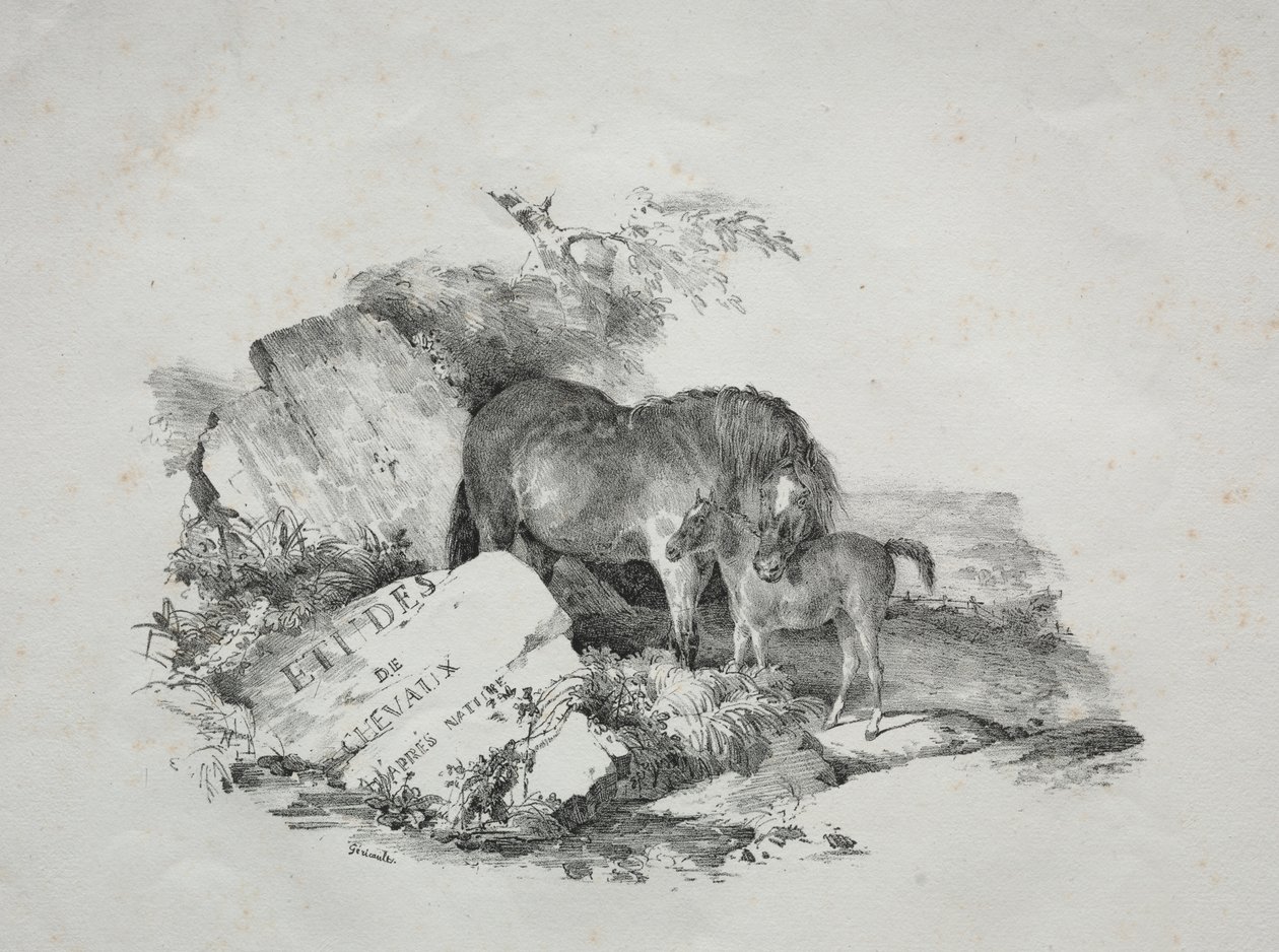 A égua e o seu poldro de Theodore Gericault