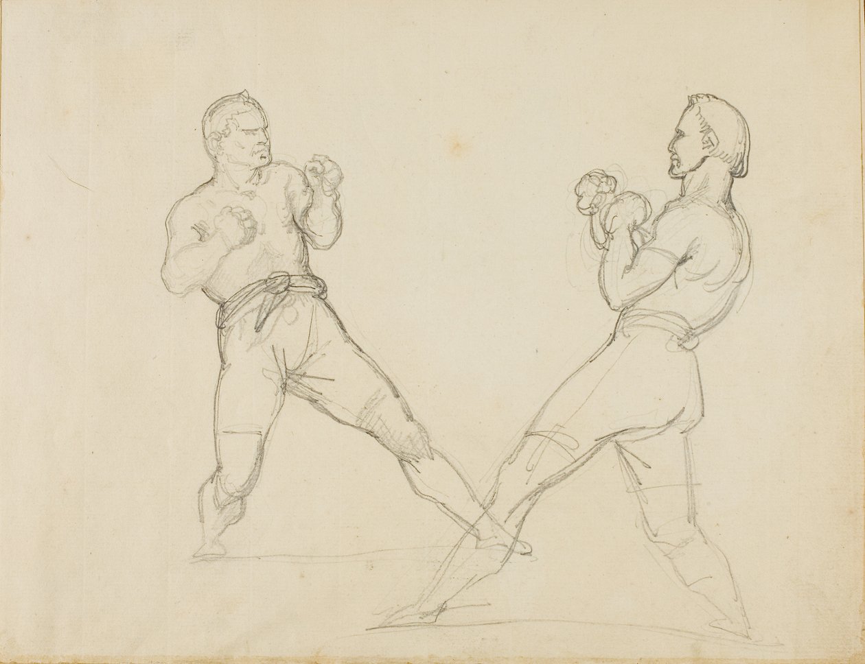Dois pugilistas a lutar de Theodore Gericault