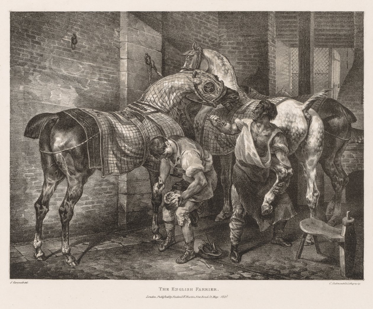 Vários assuntos extraídos da vida e na pedra: o ferrador inglês de Theodore Gericault