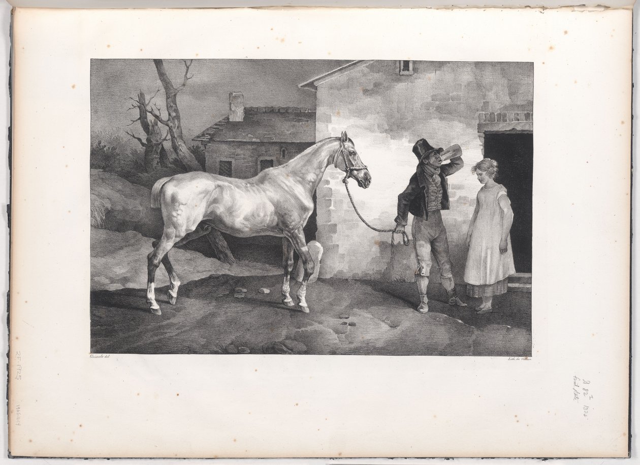 Cavalo velho à porta de uma estalagem (An Old Horse at the Door of an Inn) de Theodore Gericault