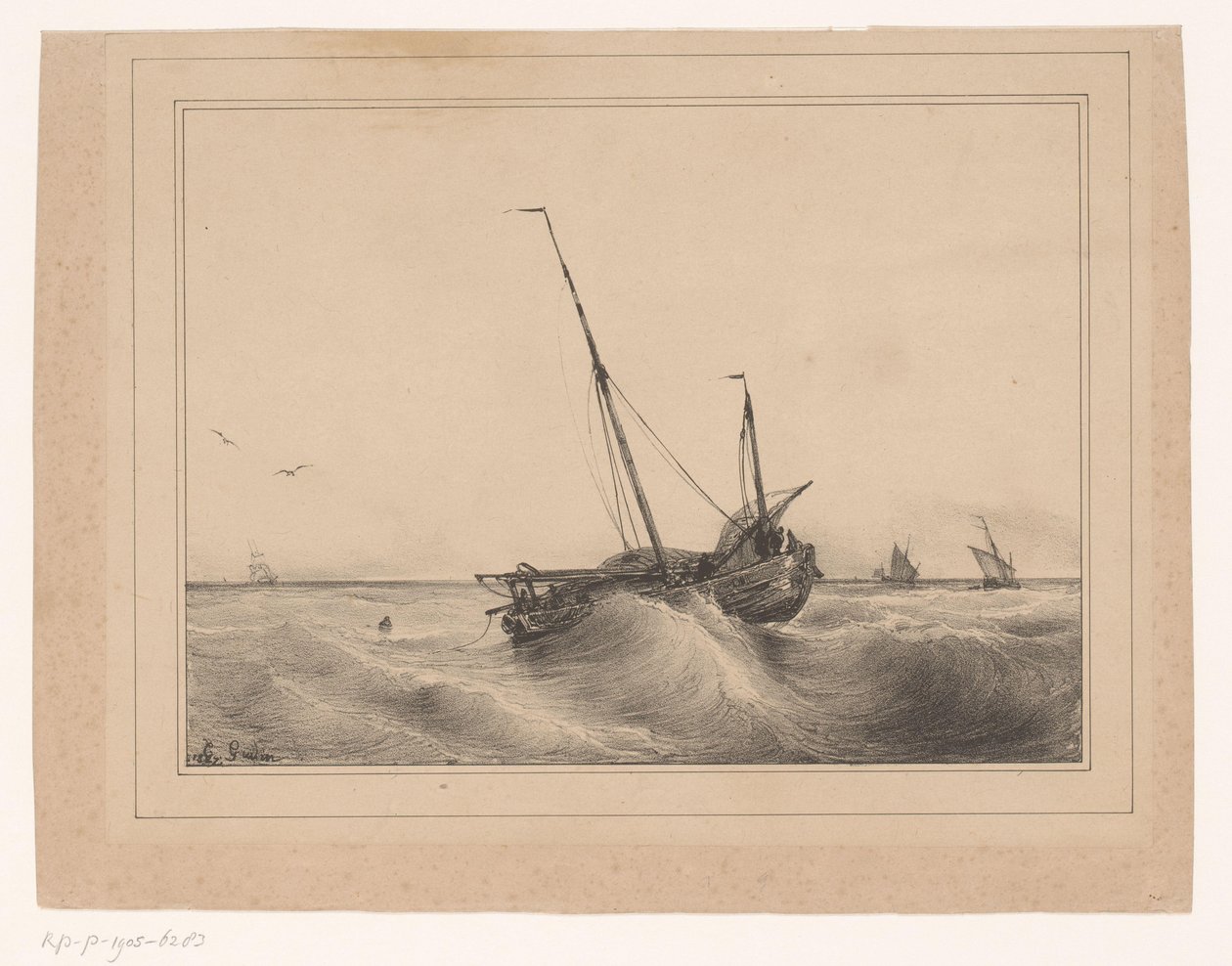 Seascape de Theodore Gudin