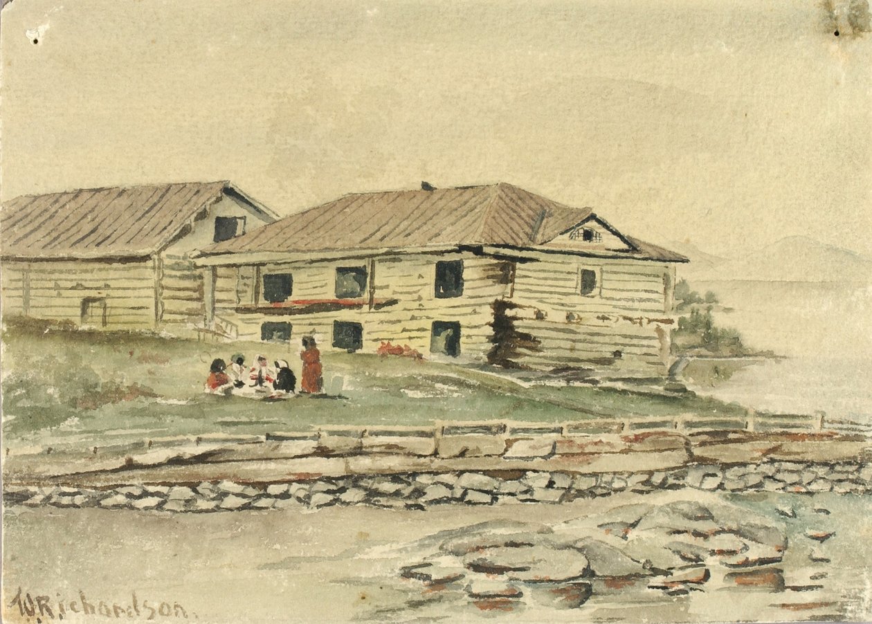 Edifícios em ruínas, Alasca, 1884 de Theodore J. Richardson