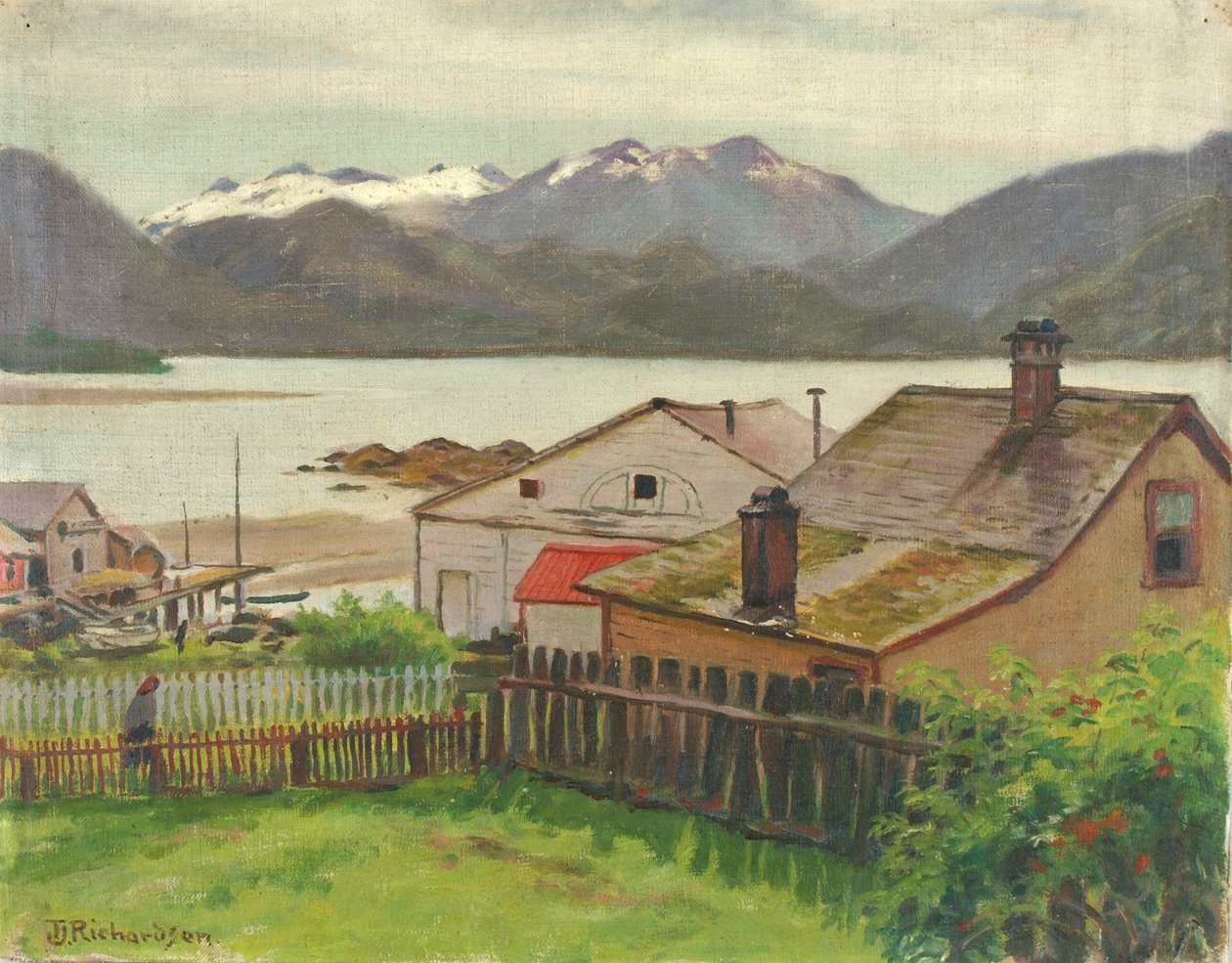 No bairro antigo, Sitka, 1900 de Theodore J. Richardson