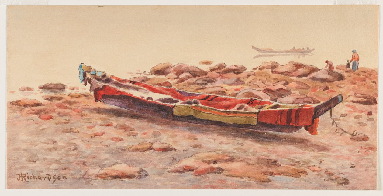 [Canoa Noroeste], provavelmente 1884-86 ou
1903-14 (aguarela sobre papel) de Theodore J. Richardson