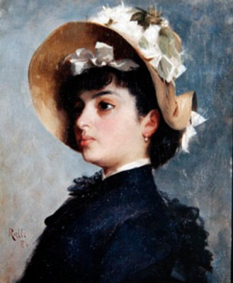 Retrato de uma jovem senhora de Theodore Jacques Ralli