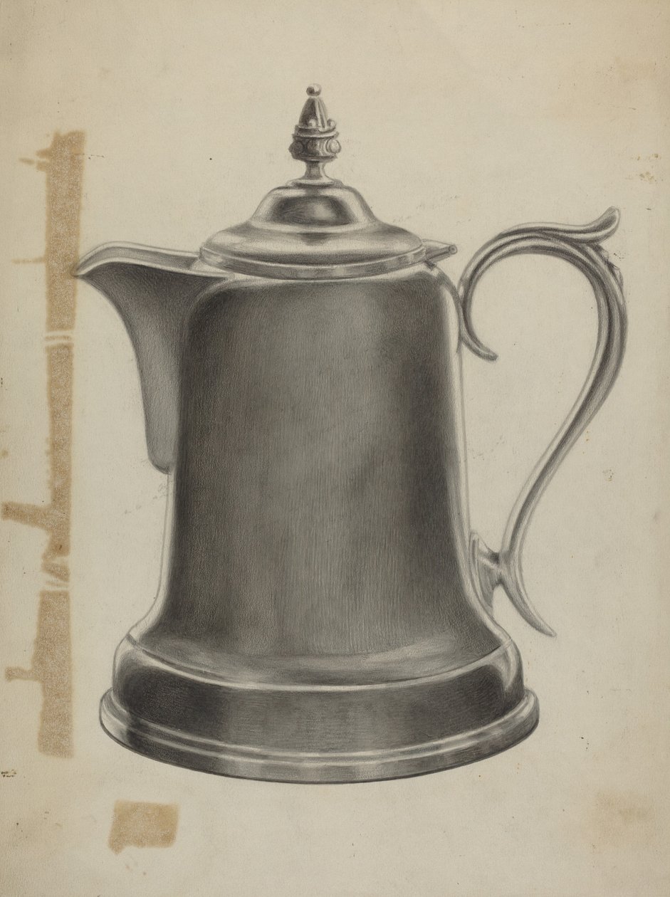 urna de café em estanho de Theodore Pfitzer