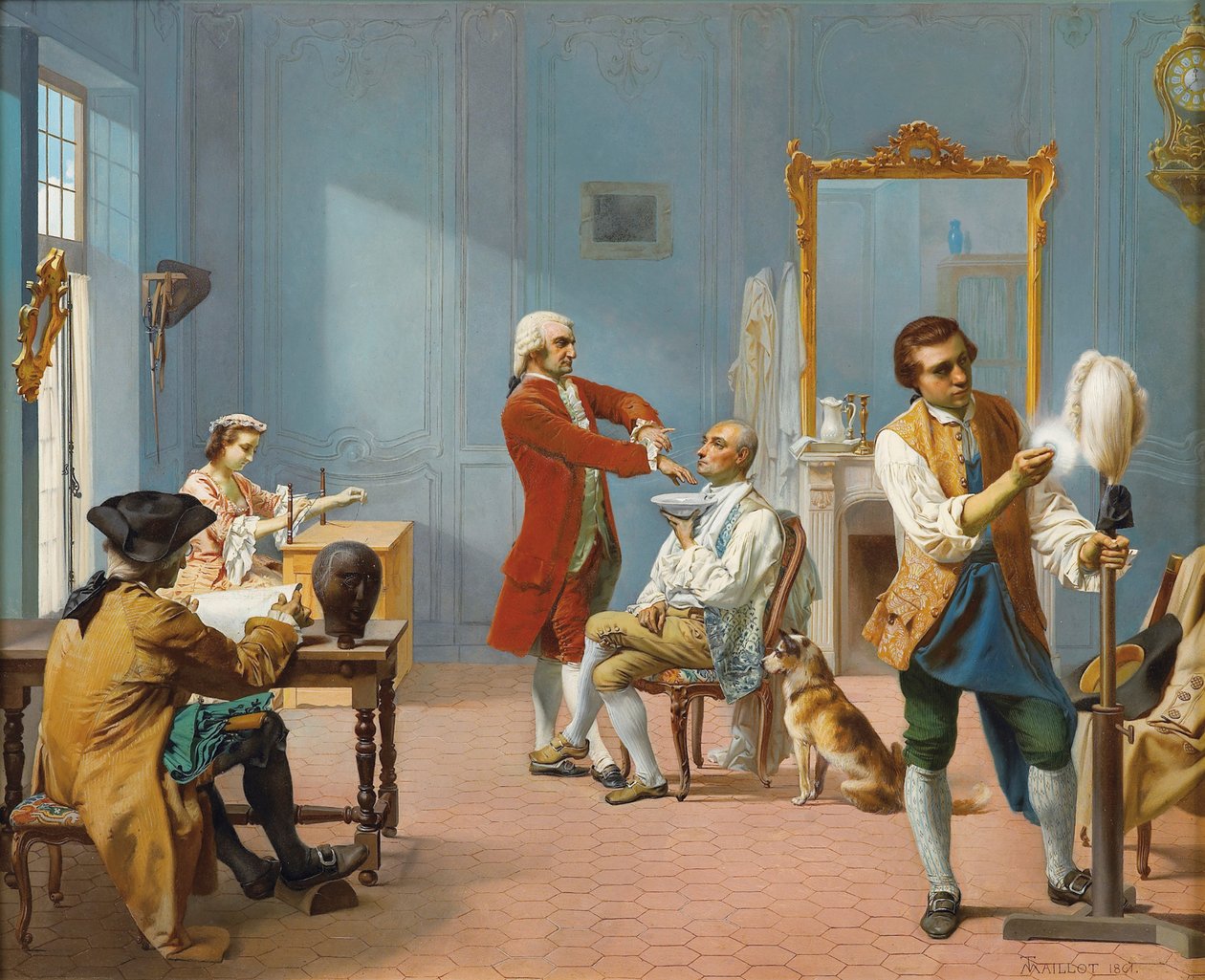 De manhã La toilette, 1861 de Theodore Pierre Nicolas Maillot