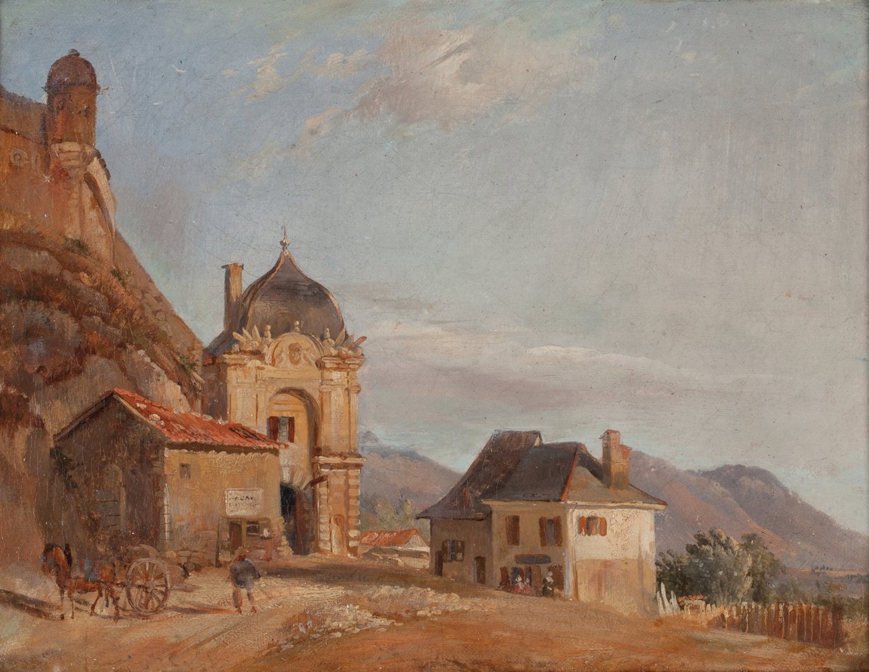 Grenoble, a porta de entrada em França (Óleo sobre tela) de Theodore Ravanat