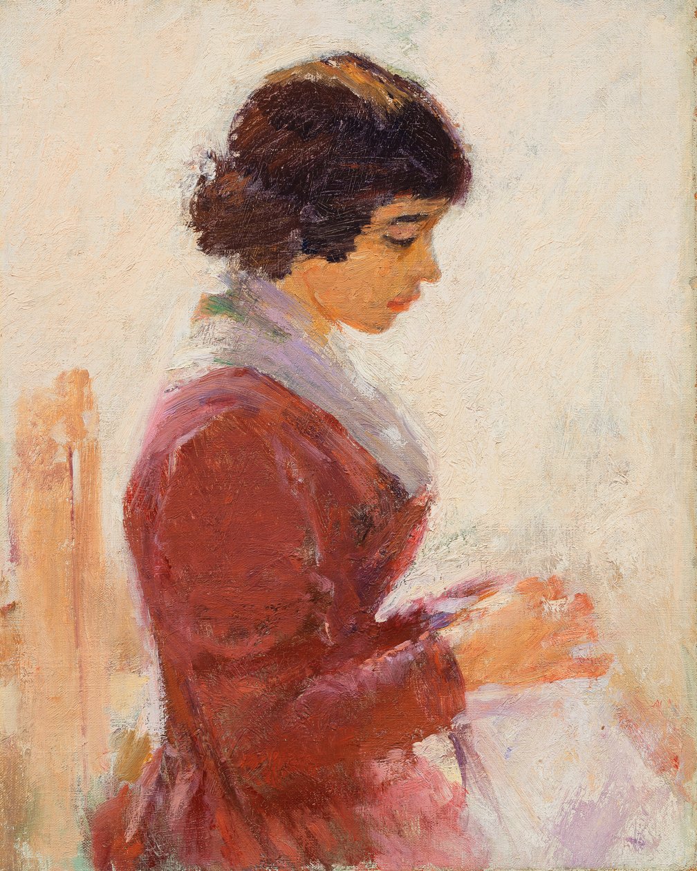 Menina de Costura, de Theodore Robinson