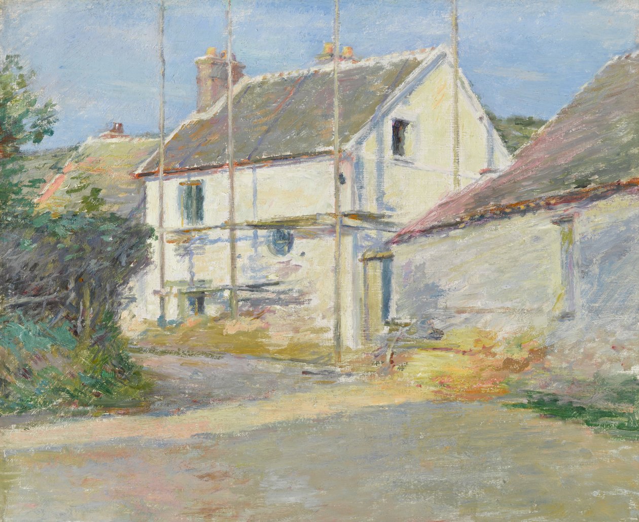 Casa com andaimes, Giverny de Theodore Robinson