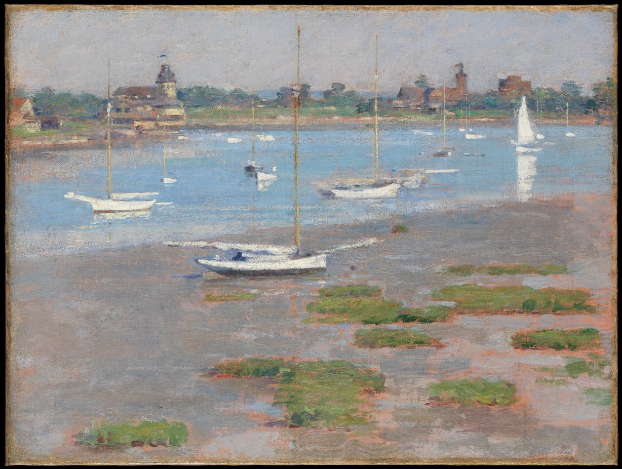 Maré baixa, Riverside Yacht Club de Theodore Robinson