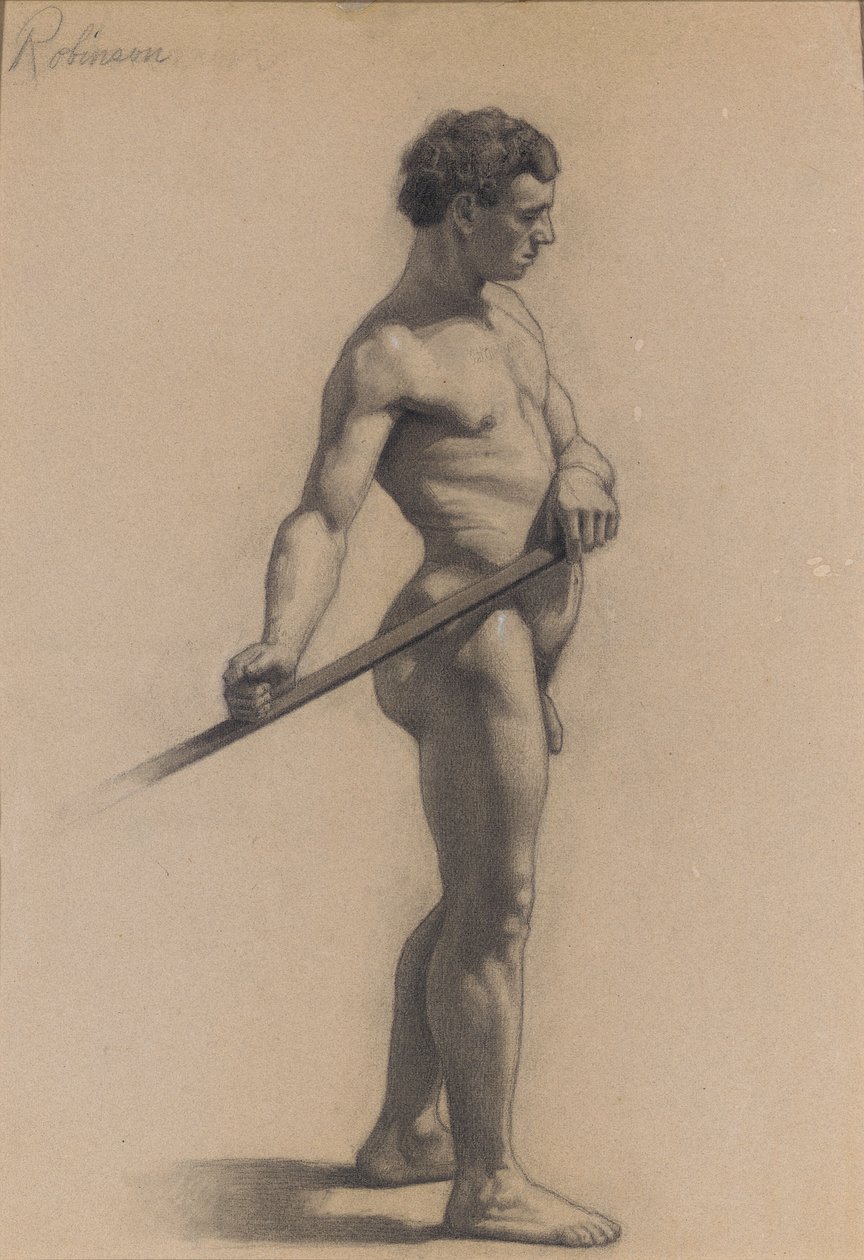 Estudo da figura masculina, 1875 de Theodore Robinson