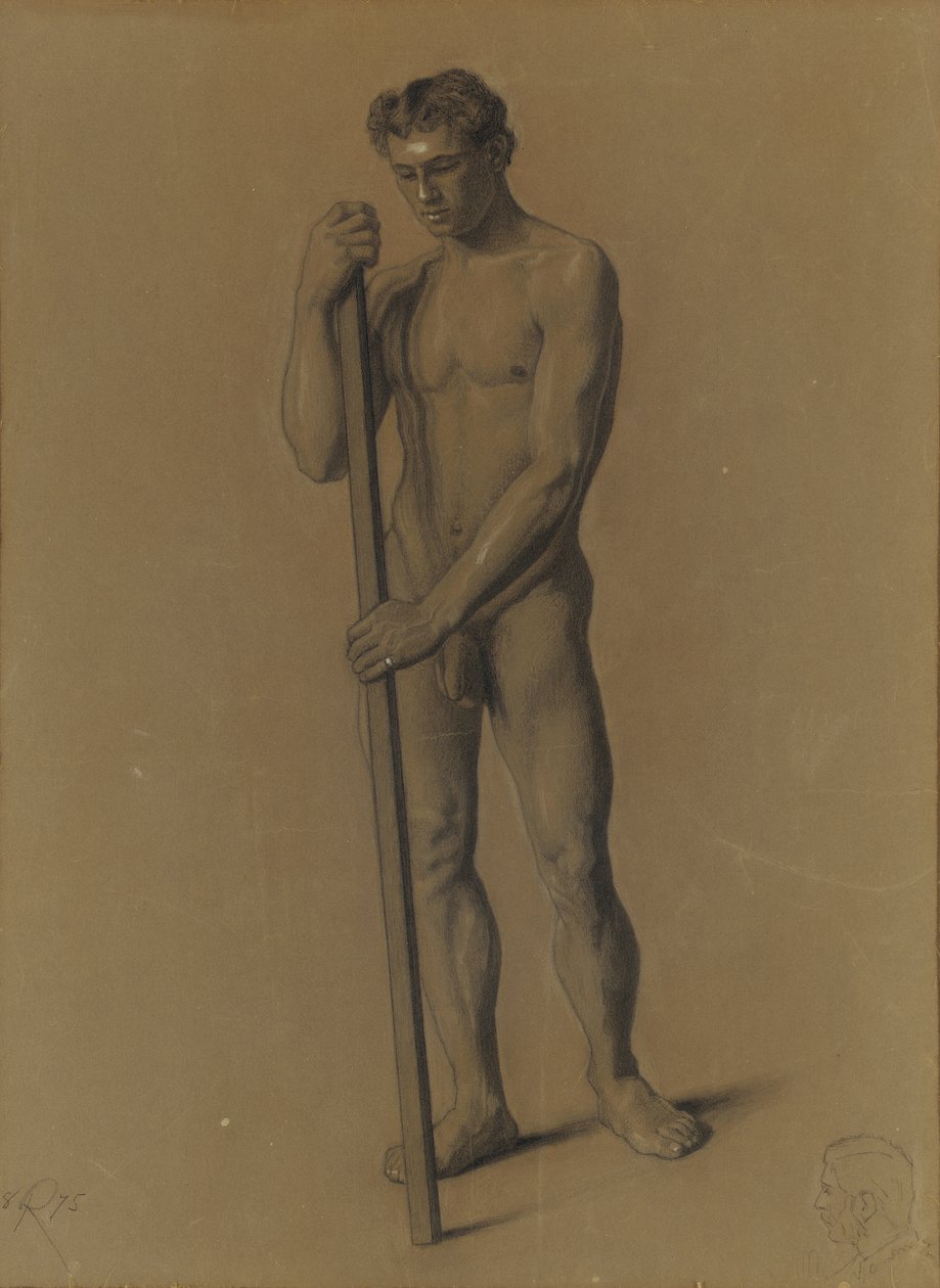 Estudo da figura masculina, 1875 de Theodore Robinson