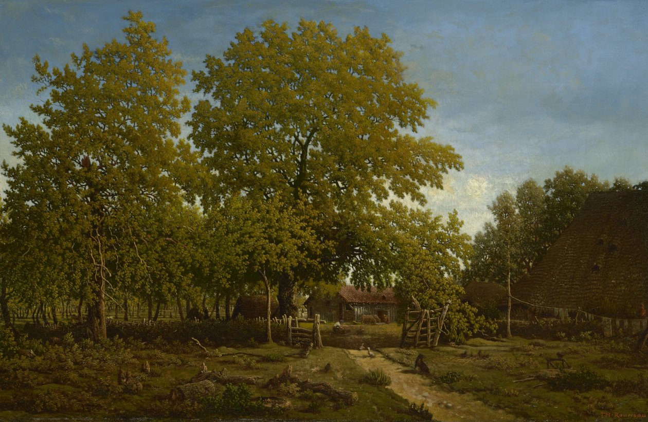 Fazenda em Landes, 1844-67 de Pierre Etienne Theodore Rousseau