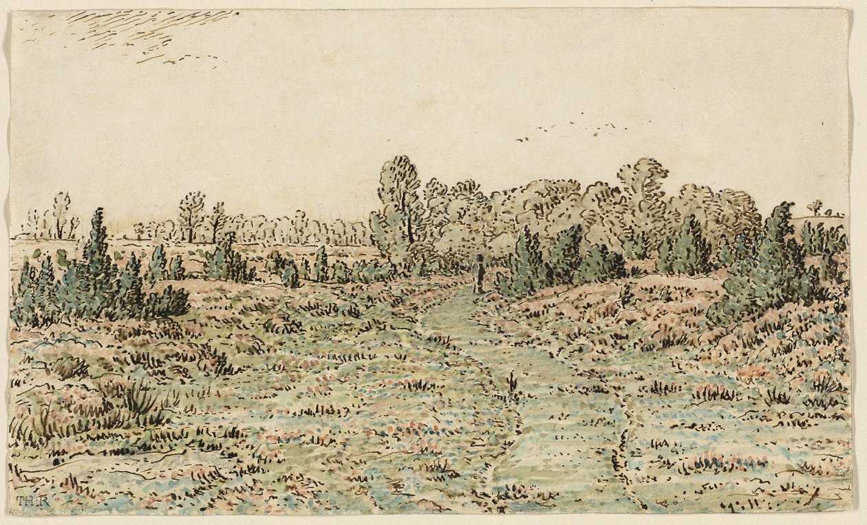 Caminho em Barbizonnières de Theodore Rousseau