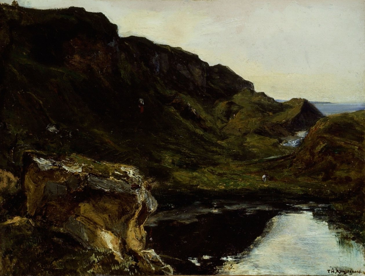 Paisagem, c.1835 (óleo sobre tela) de Theodore Rousseau