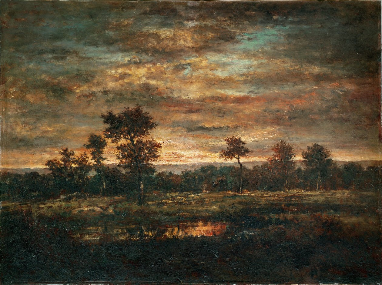 Lago e orla florestal ... de Theodore Rousseau