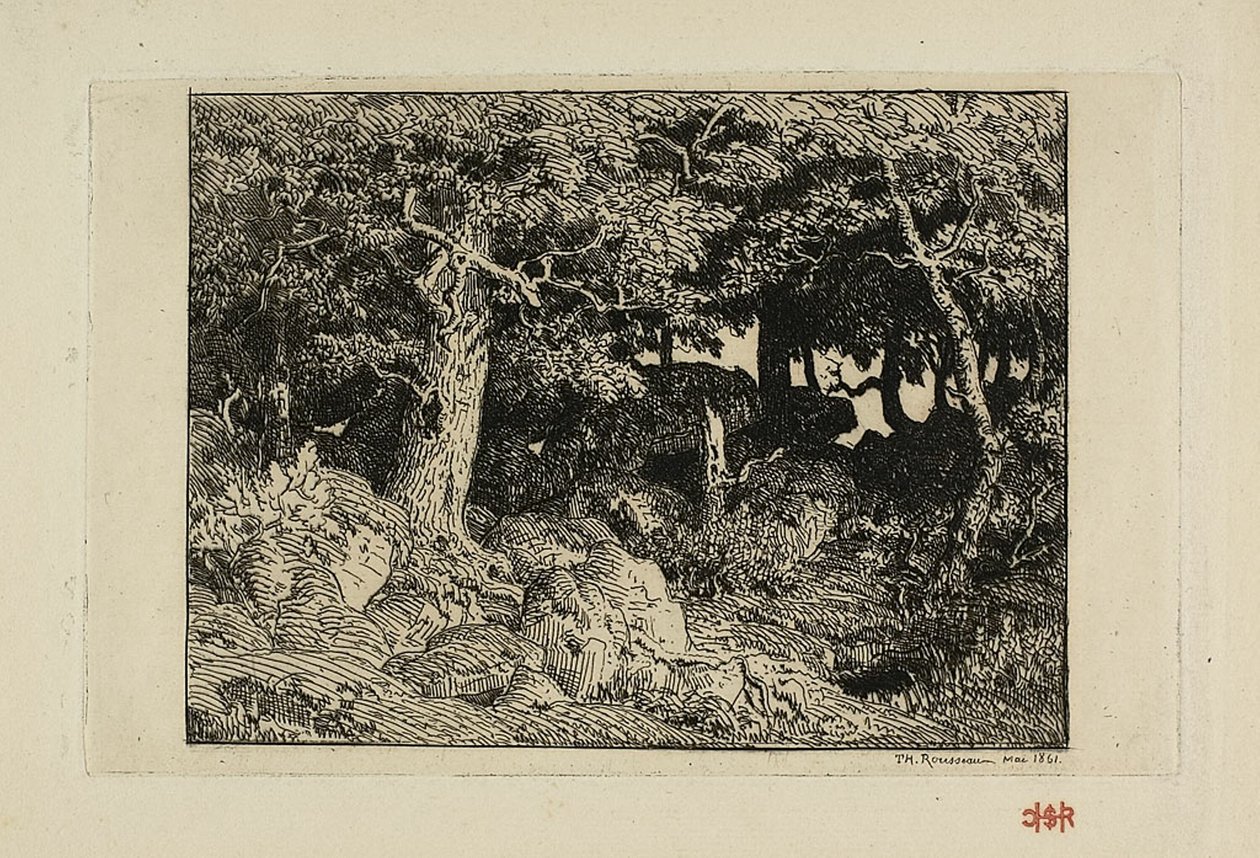 Carvalhos rochosos de Theodore Rousseau