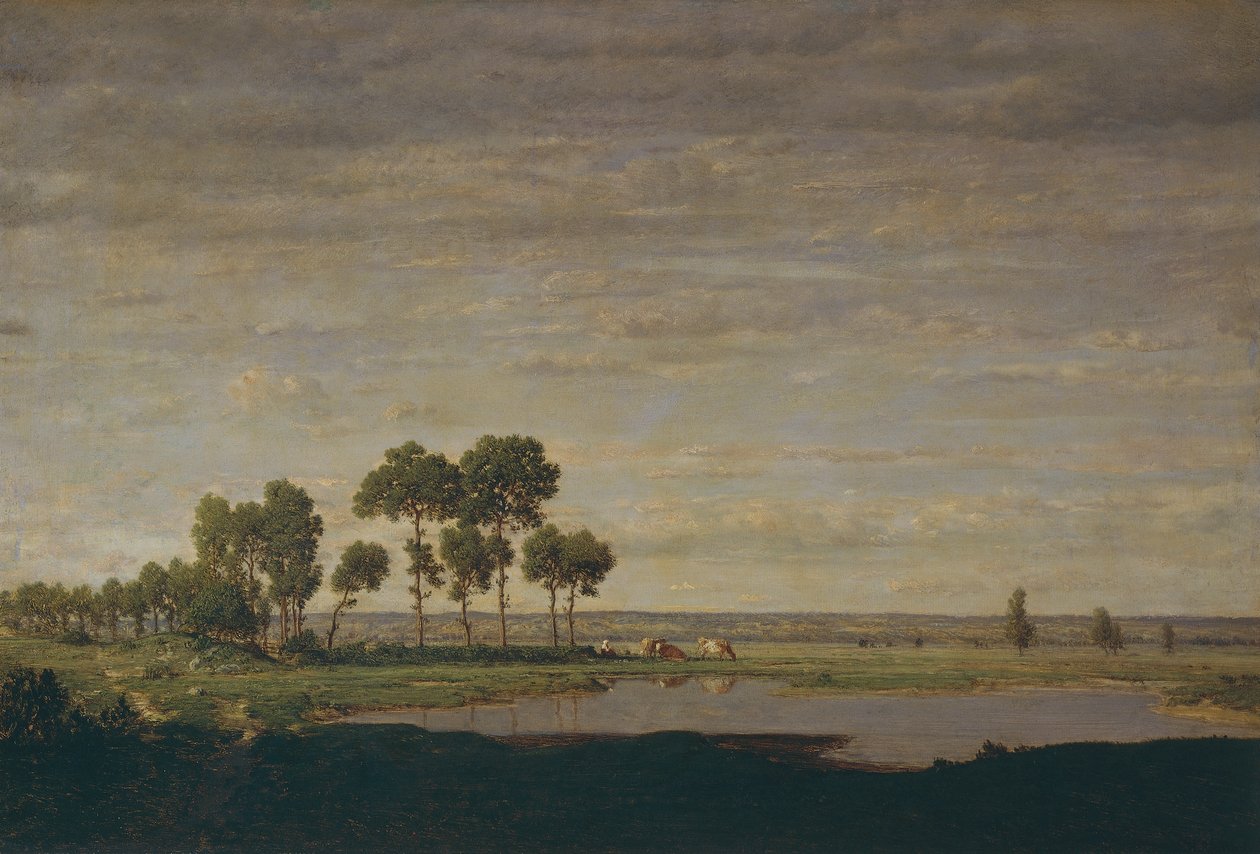Primavera, lagoa de Theodore Rousseau