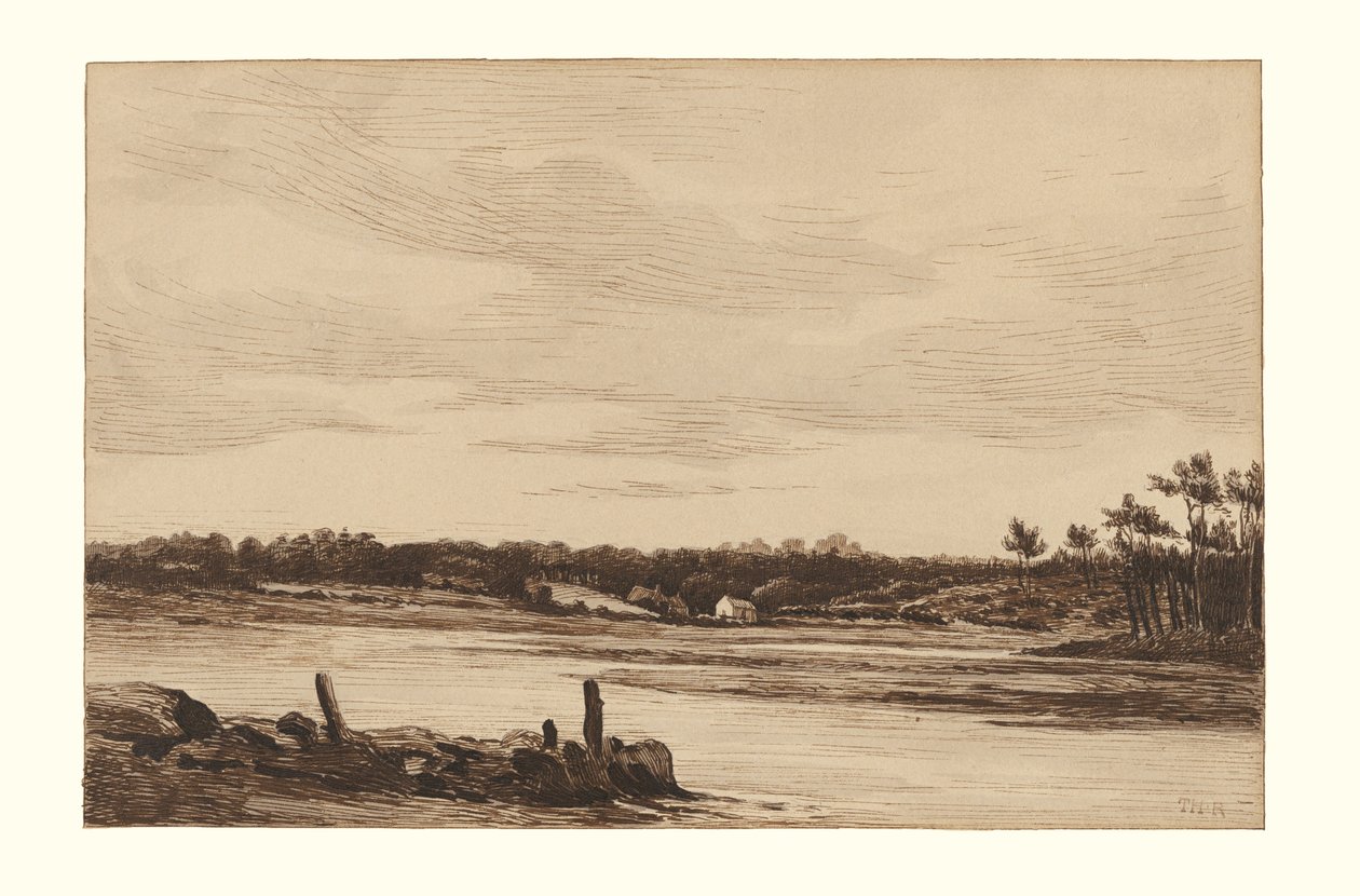 O rio Loing na orla da floresta de Fontainebleau de Theodore Rousseau