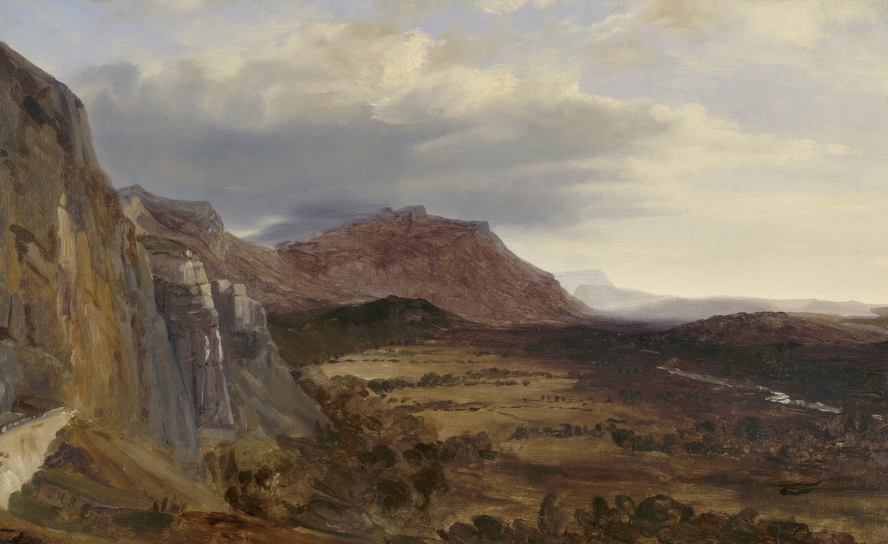 Vista de Saleve, perto de Genebra, 1834 de Pierre Etienne Theodore Rousseau