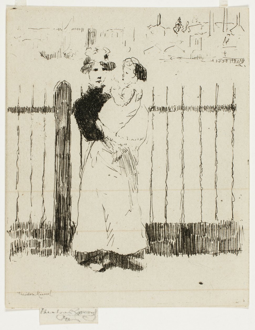 Emma e seu bebê, Chelsea Embankment de Theodore Roussel