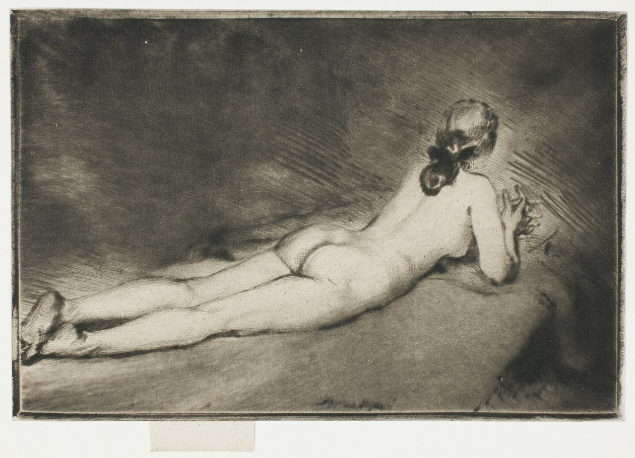 Figura nua deitada de Theodore Roussel