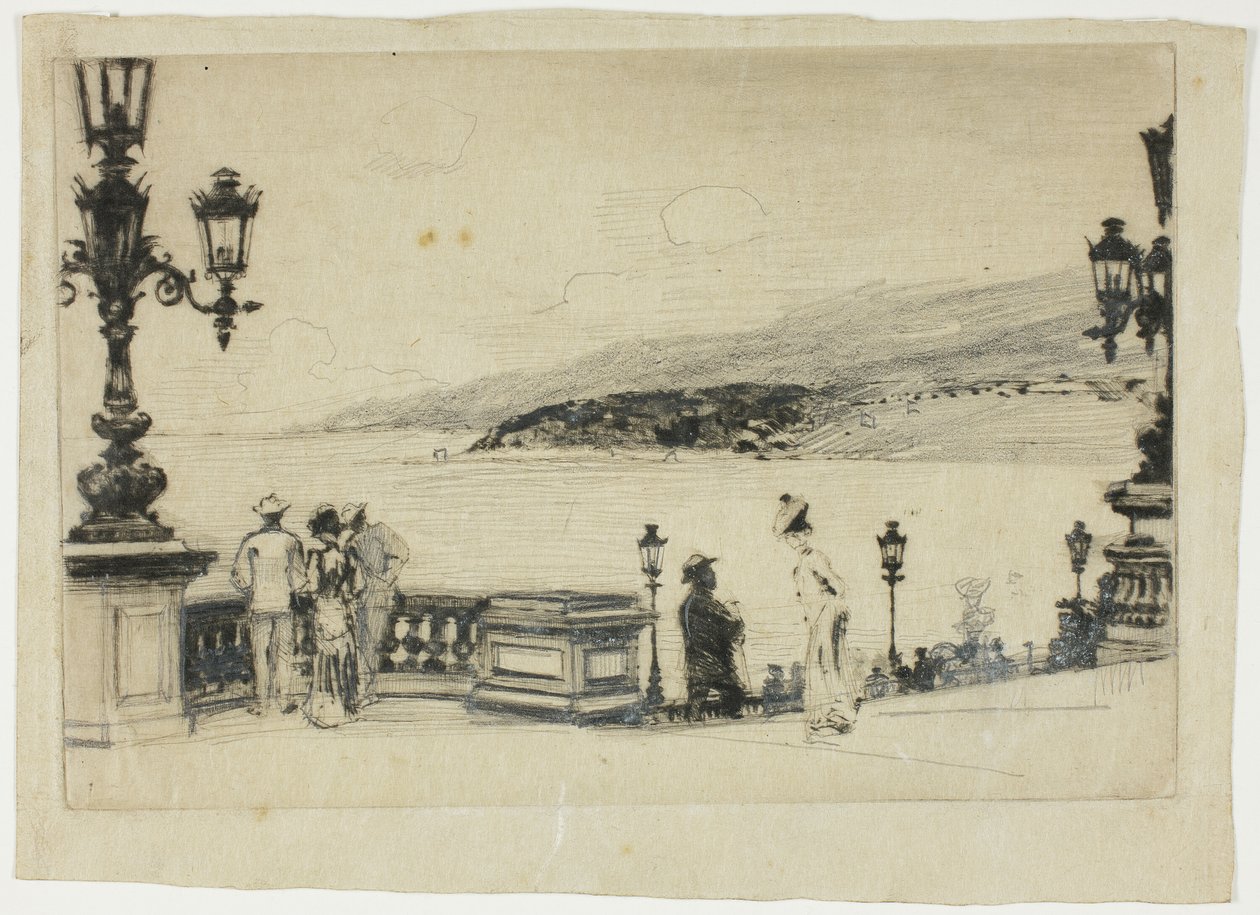 Estudo para The Terrace, Monte Carlo de Theodore Roussel