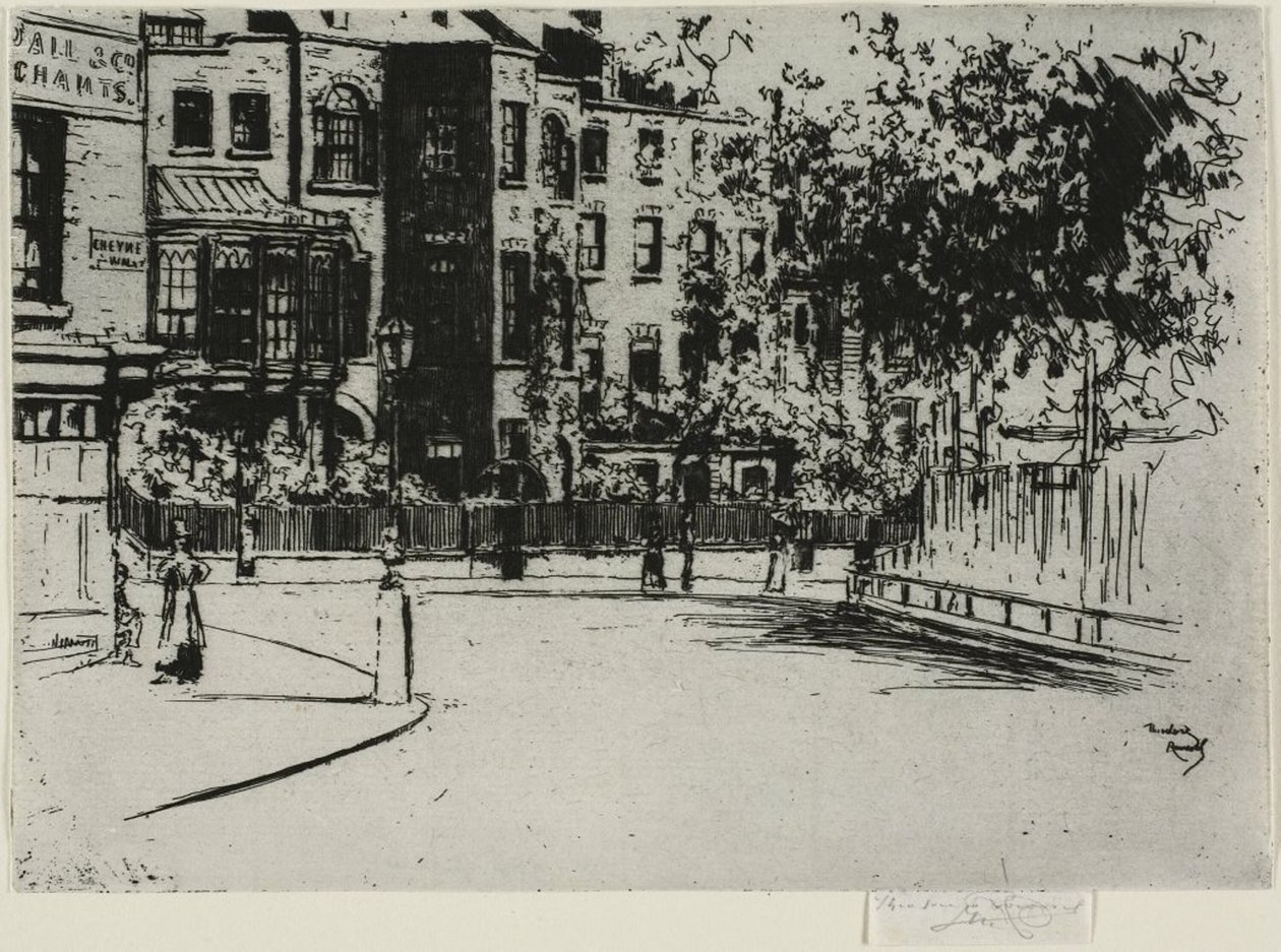 A esquina de Cheyne Walk, Chelsea de Theodore Roussel