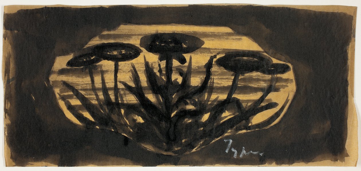 Desenho sem título para cartela de moldura (motivo vegetal) de Theodore Roussel