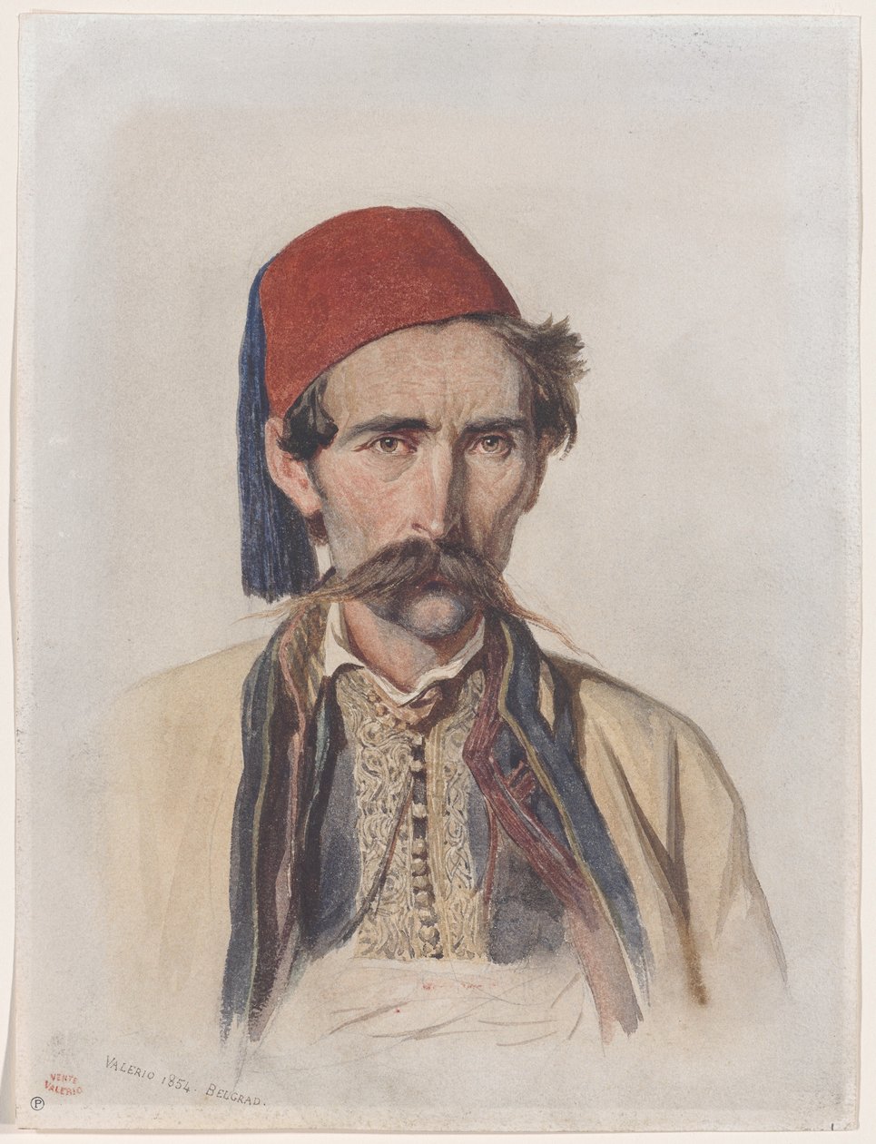 Eslavo de bigode em Belgrado de Theodore Valerio
