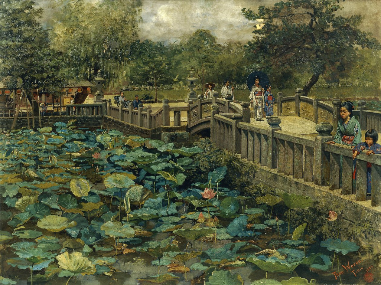 Lotus Pond, Shiba, Tóquio de Theodore Wores