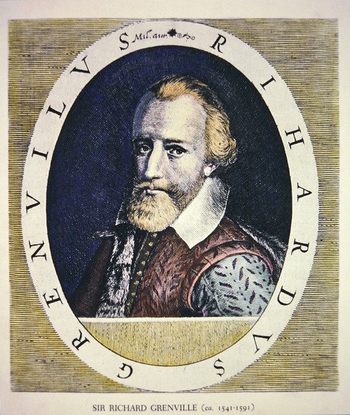 Sir Richard Grenville (cor litho) de Theodore de (after) Bry