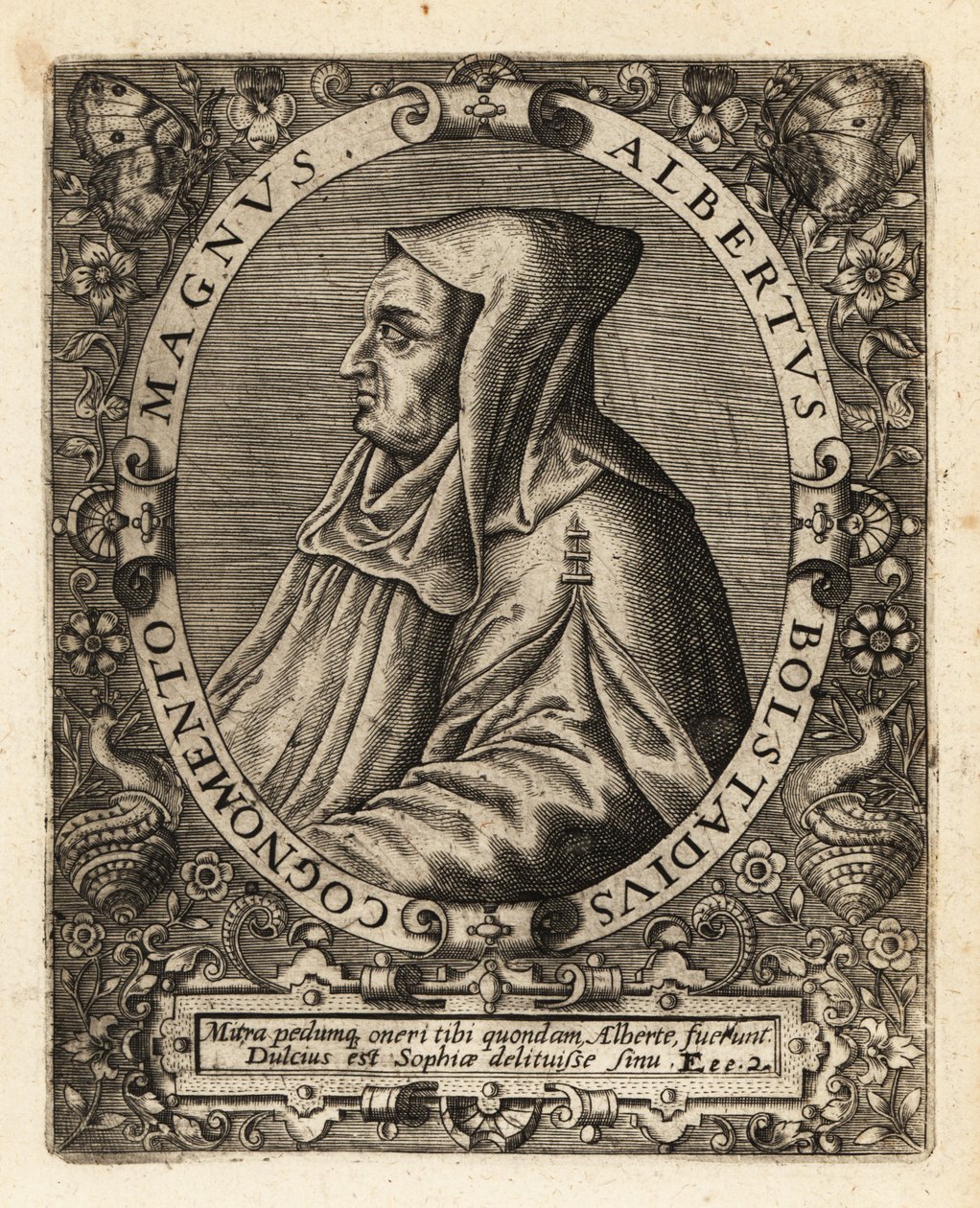 Albertus Magnus, bispo católico alemão. de Theodore de Bry