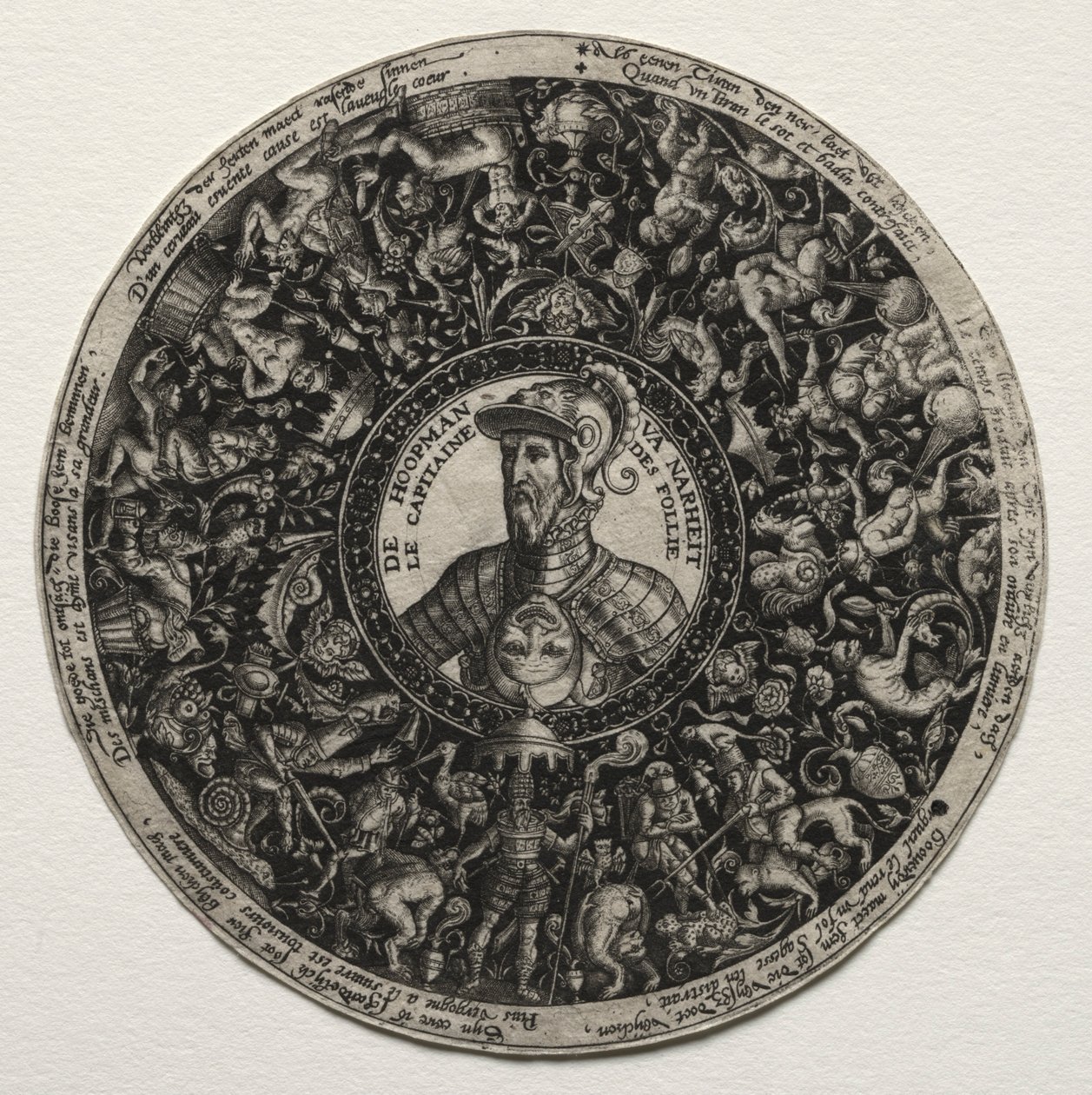 Design para um prato com medalhões, c. 1558 de Theodore de Bry