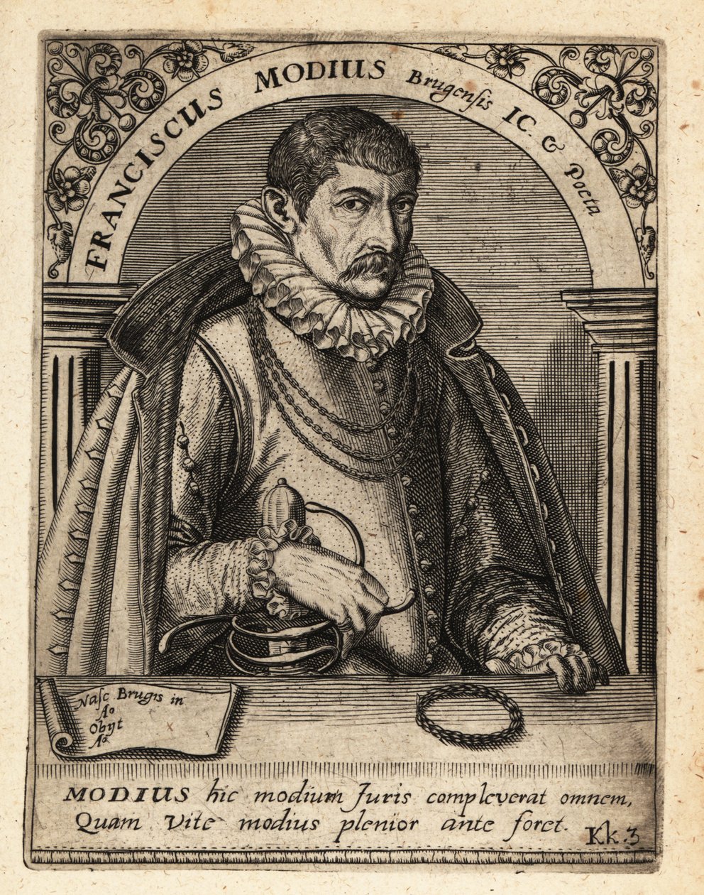 François Modius, jurista flamengo e humanista de Theodore de Bry