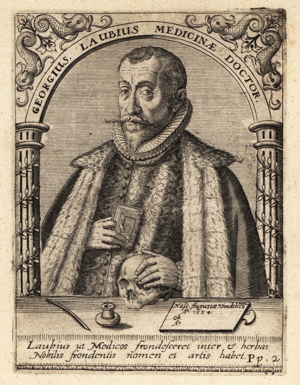 Georg Laube, médico alemão de Augsburg de Theodore de Bry