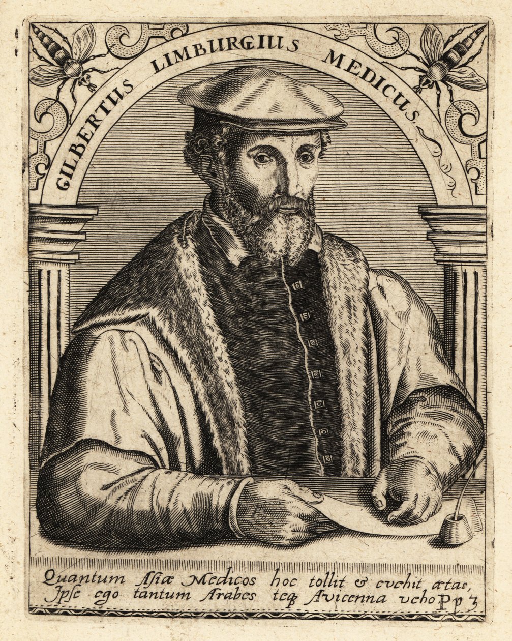Gilbert Fusch de Limburg, médico holandês,1504-1567. de Theodore de Bry