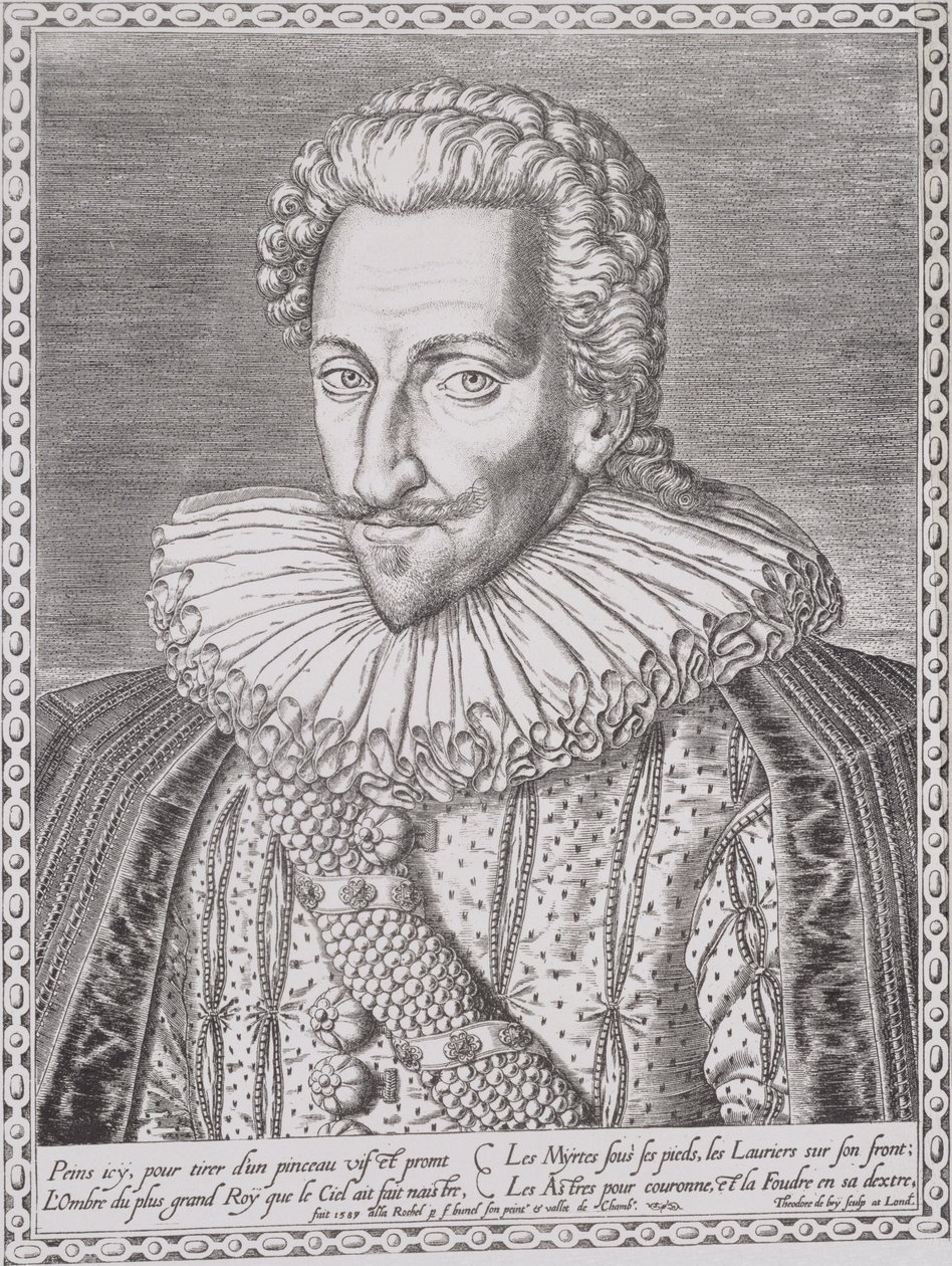Henri IV (1553-1610) como rei de Navarra, 1589 de Theodore de Bry