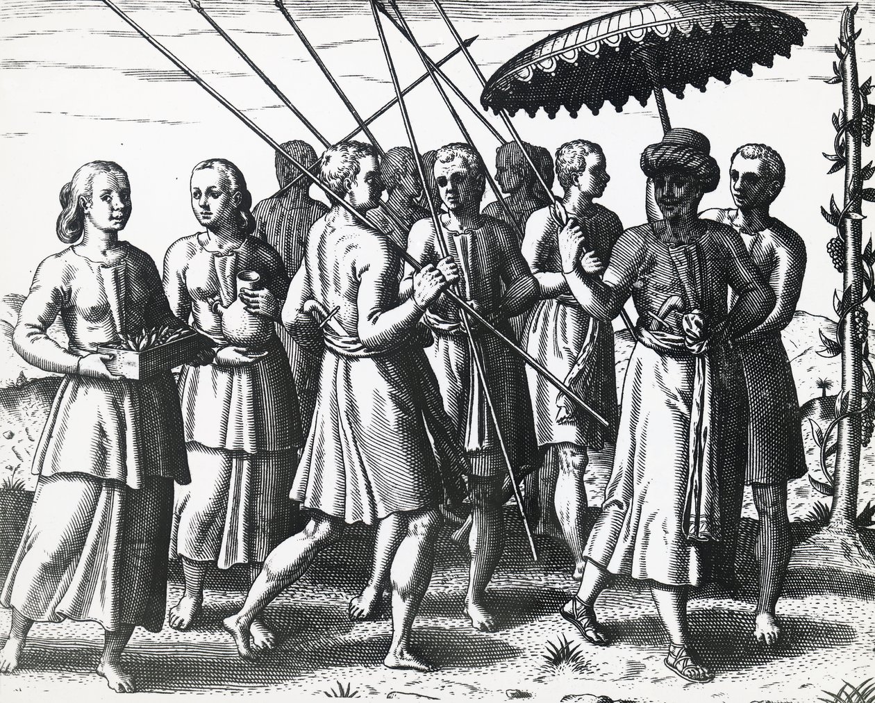 Habitantes de Sumatra, por Theodor de Bry (1528-1598), gravura de Theodore de Bry