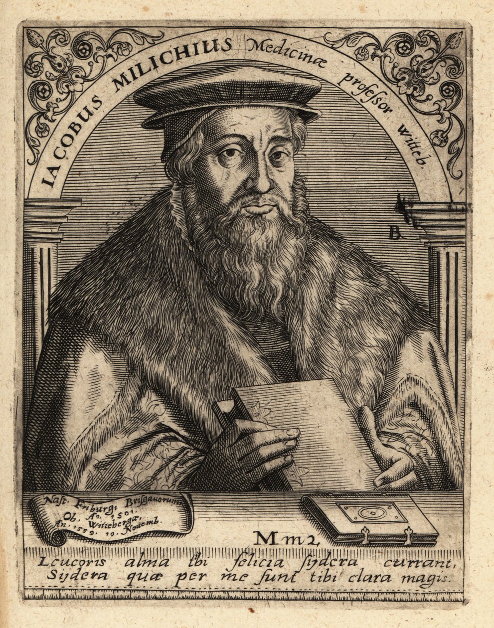 Jacob Milich, astrônomo alemão de Theodore de Bry