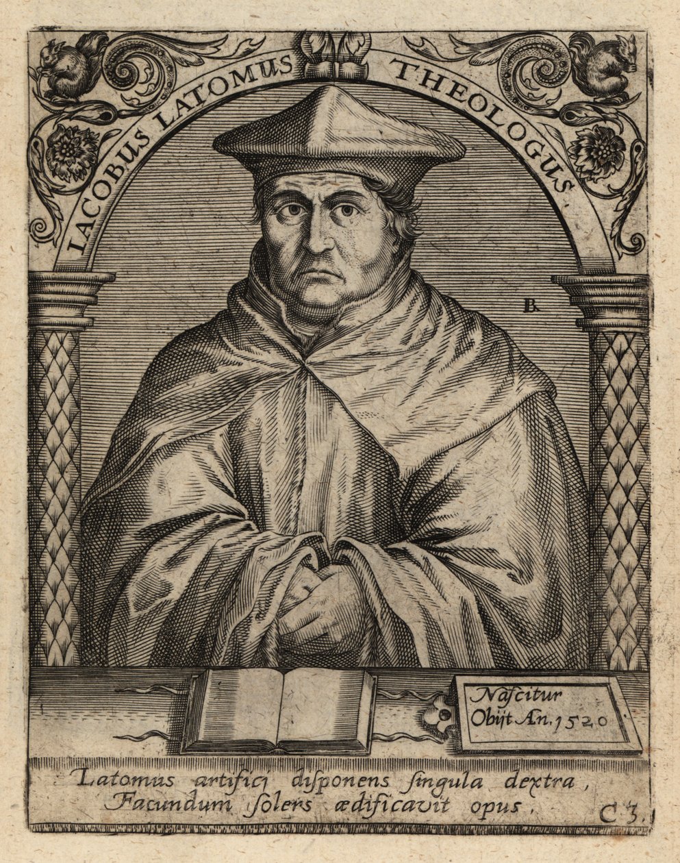 Jacques Masson, c1475-1544, teólogo flamengo. de Theodore de Bry