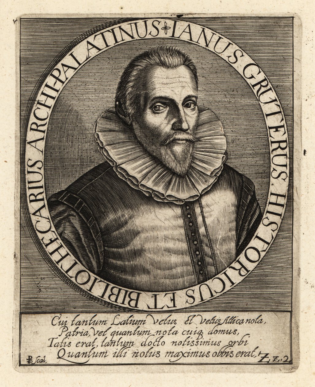 Jan Gruter, filólogo flamengo de Theodore de Bry