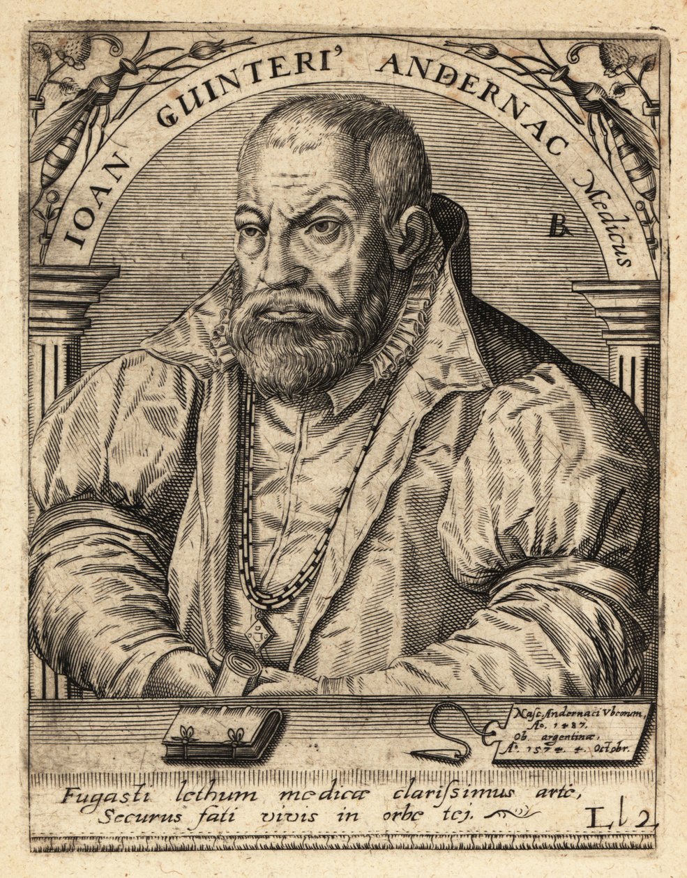 Johann Winter von Andernach, médico alemão de Theodore de Bry