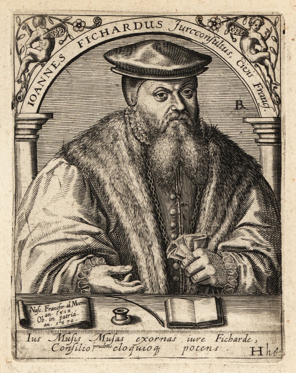 Johann von Fichard, jurista alemão de Theodore de Bry