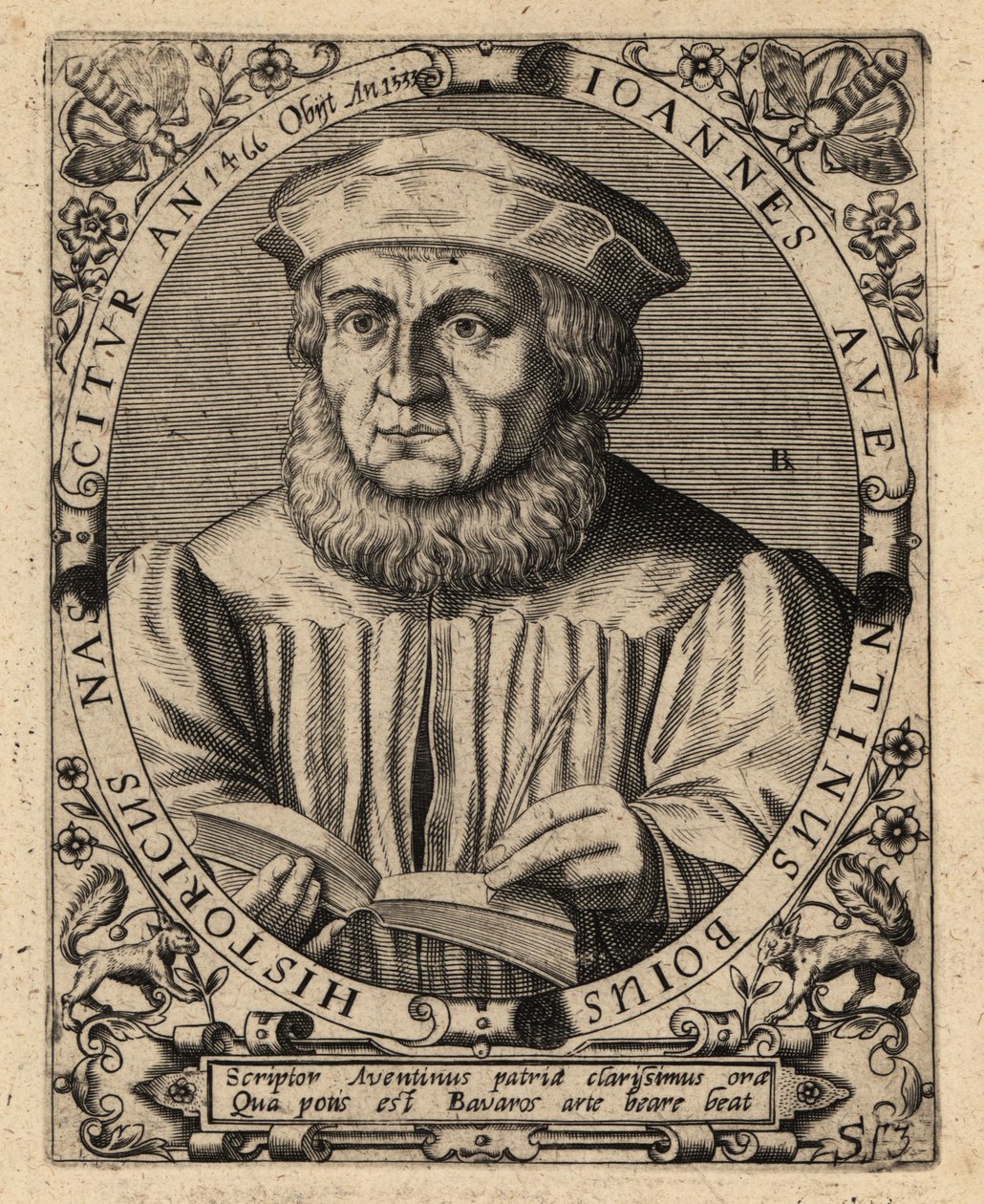 Johannes Aventinus, historiador bávaro. de Theodore de Bry