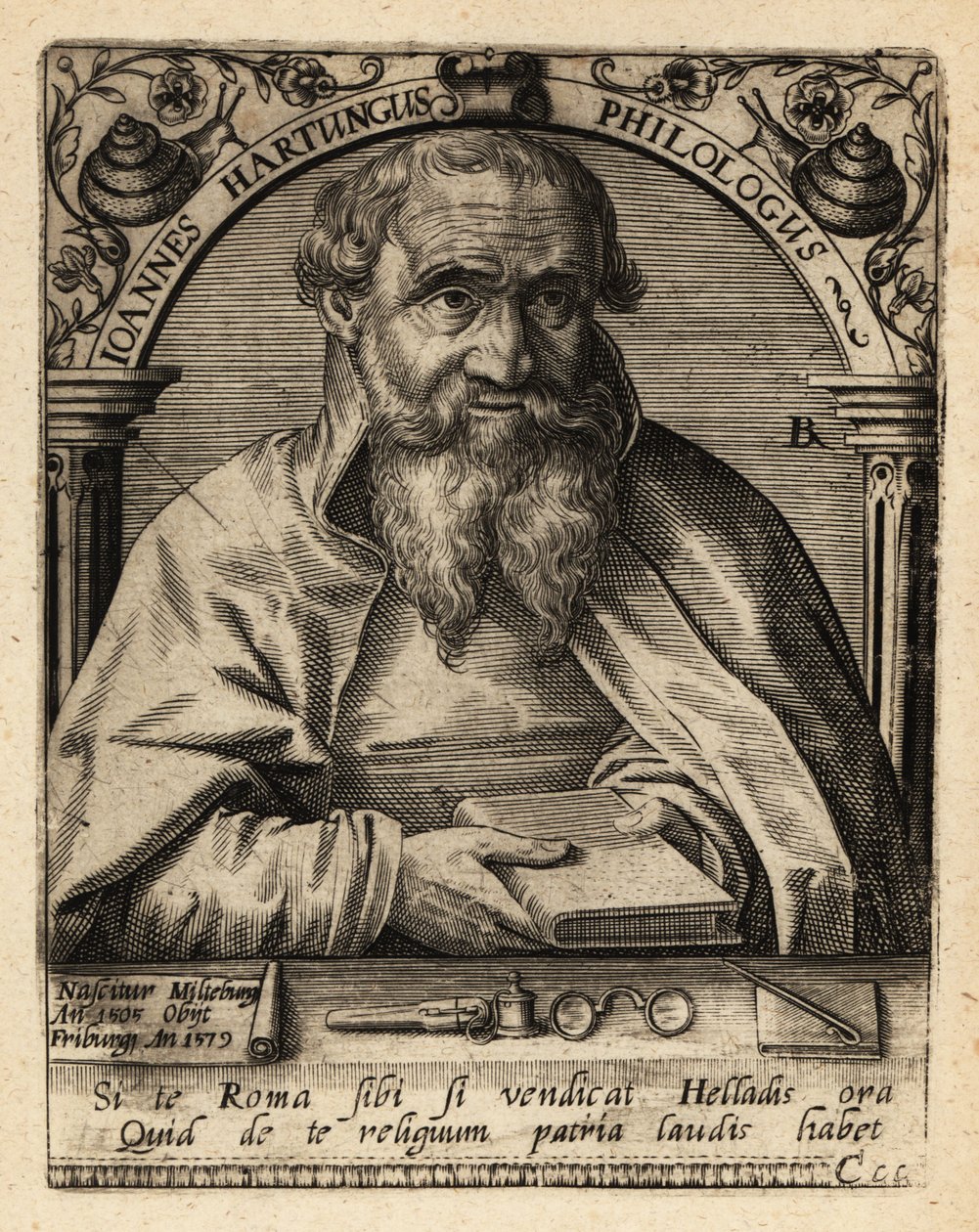 Johannes Hartung, Graecista e Hebraísta alemão de Theodore de Bry