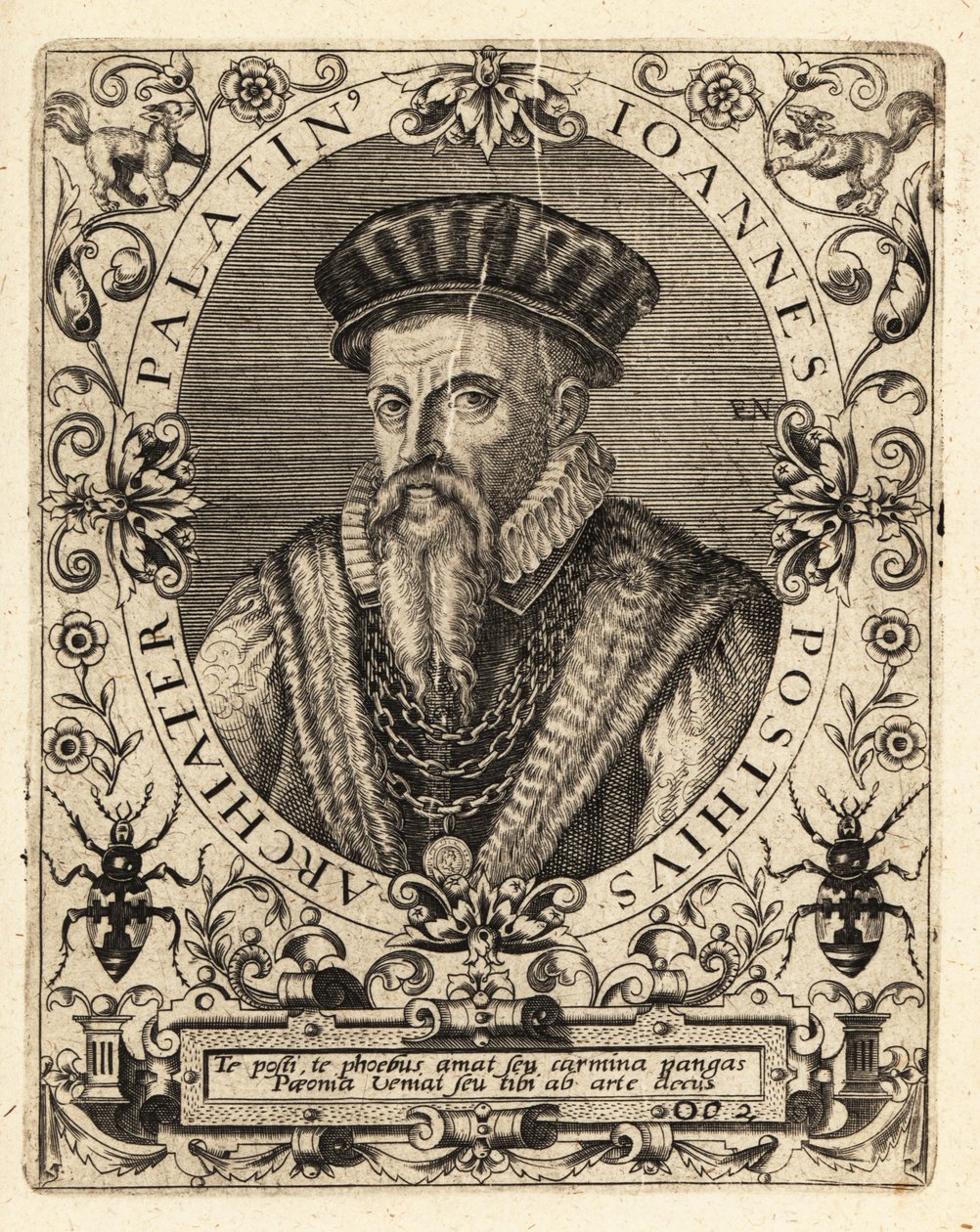 Johannes Posth, humanista e médico alemão de Theodore de Bry