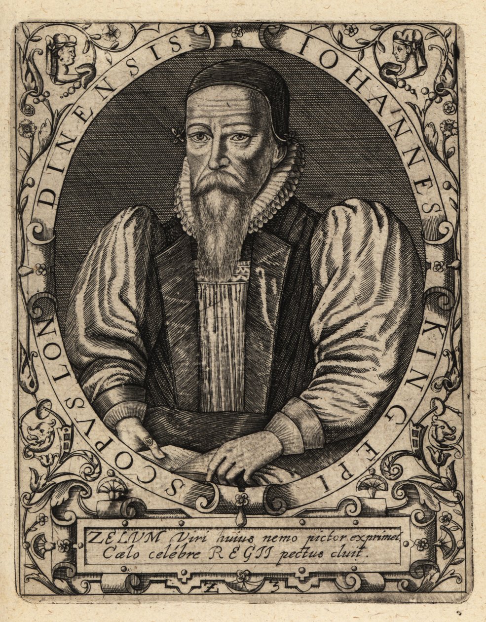 John King, morreu em 1621, bispo de Londres. de Theodore de Bry