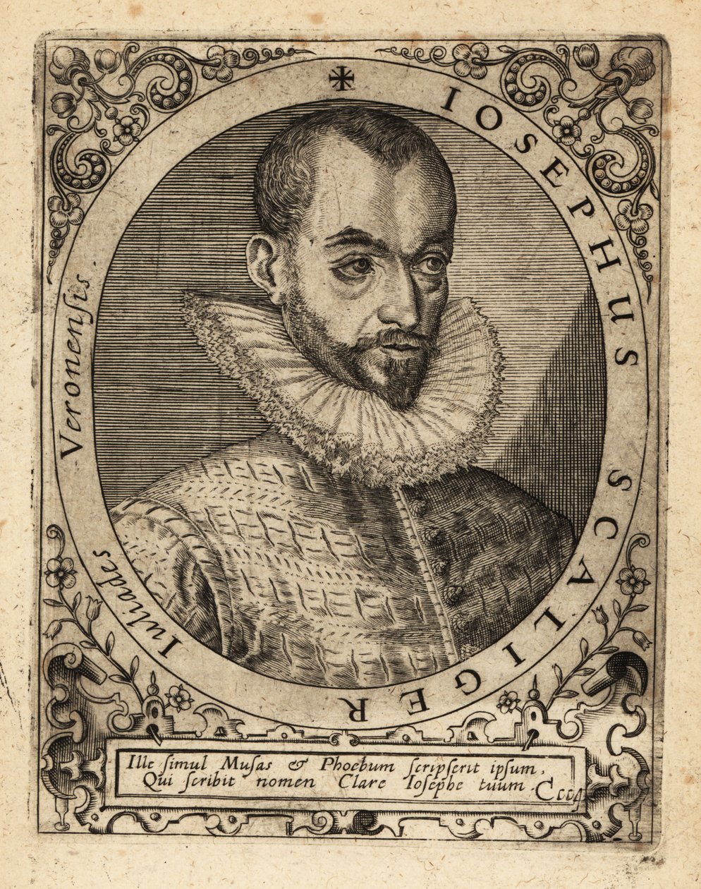 Joseph Justus Scaliger, líder religioso francês. de Theodore de Bry